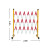 工地收缩围栏 隔离护栏 手动简易大门 户外不锈钢伸缩围栏 学校工厂伸缩围栏推拉门 支持定制活动中 【玻璃钢管式红白1.2*2.5米】