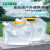 户外塑料便携折叠水袋露营烧烤大容量储水袋带提手2.5公斤5升10L 2.5L透明袋*5个