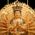 梵泽福2米8高铜贴金寺庙大型千手千眼观音菩萨佛像站像摆件 高89cm/尊【纳米金】