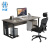 时通 单人办公桌简约现代老板桌办公室主管商用电脑桌椅组合总经理桌长180宽80高74CM+带锁三抽柜    