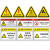 小心有电触电机械设备警告贴PVC小号 大号提示标志安全标识牌定做 注意安全JX04 (10张) 3x3cm