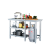 加厚厨房工作台不锈钢桌子家用操作台面可放煤气罐厨房台收纳架子 长130宽60高80单层加双层
