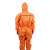 比鹤迖 BHD-1985 防污防尘透气一次性连体带反光条防护服防护服 橙色M 1件