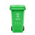 户外分类垃圾桶大号带盖轮商用餐饮大容量环卫物业厨余桶公共场合 100L加厚绿色人形标