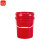 谋福1107食品级塑料桶密封桶小水桶包装桶 龙虾打包桶 20L红色带提手