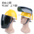 适用配安帽式支架面屏面罩防护冲击头戴式焊帽电焊工专用烧氩弧焊 [黄]安帽+支架+白屏