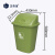 正奇谊 垃圾桶大号户外带盖物业环卫垃圾桶 绿色有盖 40L