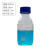 蓝盖试剂瓶 透明茶色蓝盖丝口瓶密封口瓶 螺纹口带刻度棕色玻璃瓶 蓝盖方形透明试剂瓶500ml