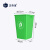 正奇谊 塑料垃圾桶 户外分类垃圾箱 商用厨房学校环卫垃圾桶 绿色100L加厚无盖	