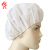玦袂适用于加厚一次性帽子无纺布帽 头套美容防尘圆帽蘑菇帽 防护帽35 白色条形帽100只[24寸]