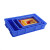 塑料盒零件盒塑料盒子长方形工具盒螺丝配件分类收纳盒物料周转箱 6#蓝352*250*95mm 超厚版破损包