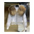 蒙奴斯登欧洲站羽绒服女冬季短款小个子显瘦高端大气貉子真毛领白鸭绒外套 卡其色 S90-130斤