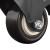 冰禹 bf-3 聚氨酯双轴承轻音耐磨工业平板车黑色金钻脚轮 1.5寸刹车轮
