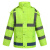 群众people反光衣道路救援定制雨衣外套萤光绿交通安全反光雨衣 300D萤光绿雨衣套装 M