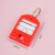 塑料钥匙牌标识号码牌钥匙标签扣中介管理收纳神器标记牌钥匙圈环 大红色一桶24个