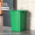 无盖大垃圾桶30升40大号户外方形桶家用大容量厨房超大卫生桶 50L绿色正方形无盖垃圾桶 +垃圾袋