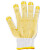 普利赛拉 胶点手套棉纱 清洁手套工地搬运点塑涂胶防滑棉线手套 600g漂白棉纱黄色点胶