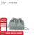 BOKU ROOSTER甄选包包女灯芯绒链条包水桶包单肩包斜挎包抽口福袋小包 白色