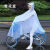 新款雨衣司机专用男女骑行装备折叠电动车滴滴自行车全身透明雨披 3XL加厚拆卸双帽沿-雪花粉 无规格