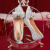 桃妆婚鞋秀禾新娘鞋2023年法式粗跟蝴蝶结水晶鞋低跟橡胶细跟套脚单鞋 香槟金6厘米 34