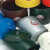 dulton金属垃圾桶铁皮厨房客厅杂物收纳桶套装带盖圆桶 黄色 3.5L 直径18.5*高24cm