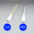 定制ledT5t8一体化灯管电源插头线支架日光灯延长线连接三芯三插 T5T8[两孔](单头15CM)50个装