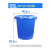 大号垃圾桶带盖户外家用特大号商用厨房无盖圆桶环卫潲水桶带轮子 65升蓝色有盖（加厚款）