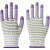 定制适用斑马纹尼龙手套通用劳保耐磨工作透气防滑劳动薄手套干活 紫色60双(量大价) 均码