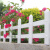 拓圣利 栏杆护栏现货草坪护栏塑料pvc园艺花坛花园绿化围栏 小区护栏园林栅栏 白色50cm高