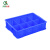 齐鲁安然 塑料分格螺丝盒周转箱小号加厚零件盒分类收纳盒五金工具盒物料盒 蓝色 长4格
