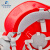 林盾安全帽工地国标ABS加厚建筑工人头盔劳保电力工厂防砸帽免费印字 三根筋透气红色 均码