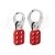 双岸 工业安全搭扣锁 钢制防锈锁扣 六联锁 红色钳口多人管理锁具 SH02 一个价