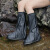 七格匠 防雨鞋套高筒鞋套PVC加厚防滑鞋套骑行户外防护防水鞋套 黑色L（39-40） 