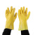 圣驰PVC浸塑颗粒加厚止滑棉绒内衬工业保护PVC浸塑手套 桔色（棉内衬）
