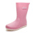 雨鞋女款中筒时尚外穿防水雨靴日系高筒一体绒保暖防滑耐磨水鞋女 540粉色标准码 36