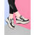 奥伦小白鞋女厚底增高春款新款春季软牛皮软底休闲板鞋 黑色 j1802跟高6厘米 34