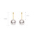 helas赫拉莫奈花园系列18K金钻石K金Akoya海水珍珠耳坠耳环 单珍珠耳坠（不赠送耳堵） 8.0-8.5mm