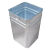 定制户外垃圾桶内桶小内胆圆型方形不锈钢镀锌板内筒玻璃钢塑内桶 2分类银灰框架
