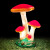 仁聚益发光蘑菇灯庭院园林景观灯户外防水低压草坪灯亮化工程装饰小品灯 一体蘑菇灯 （小号）接电款