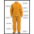 牛皮电焊防护服耐磨隔热防电焊辐射工作服焊工焊接带袖皮围裙 橘色全皮上衣 L