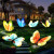 花园摆件仿真发光大蝴蝶雕塑户外园林景观草坪灯装饰园区夜光小品 浅黄色 HY1136-6