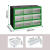 抽屉式元件收纳盒螺丝小配件零件元器件多格收纳柜组合工具a 零件收纳盒 39格绿色 双拼