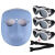 电焊面罩焊工面罩眼镜防护头戴式氩弧焊烧焊护脸防烤面具焊帽 透气面罩+3个灰色眼镜+松紧带