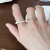 珠惠魅珍珠戒指女小众设计感时尚个性可调节贝母复古指环网红 5 白珍珠贝壳开口戒