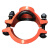 铁辰电力 球磨铸铁哈夫节叁通/铸铁管卡 DN100X50(抱铸铁管或塑料管) 一个
