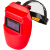 透气轻便电焊面罩自动变光氩弧焊防烤脸焊工专用变色面卓头戴式 红色【变光款】
