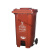 240L大号干湿分类垃圾桶户外商用大容量脚踩脚踏带轮带盖上海式50 120L加厚桶带轮红色有害垃圾