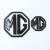 新名爵5天蝎座三代MG6ZS前后车标MG5黑车标装饰车标贴专用改装框 21-23名爵5前标+后标(骑士黑)