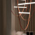 怡卡客厅皮带吊灯设计师样板房复式楼餐厅简约个性吧台极简楼梯loft灯 三条：70+90+110CM