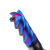 65度钨钢铣刀硬质合金铣刀4刃不锈钢专用刀加长CNC蓝色涂层立铣刀 2.5*8*4D*50L